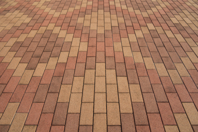 Ground paved with pattern